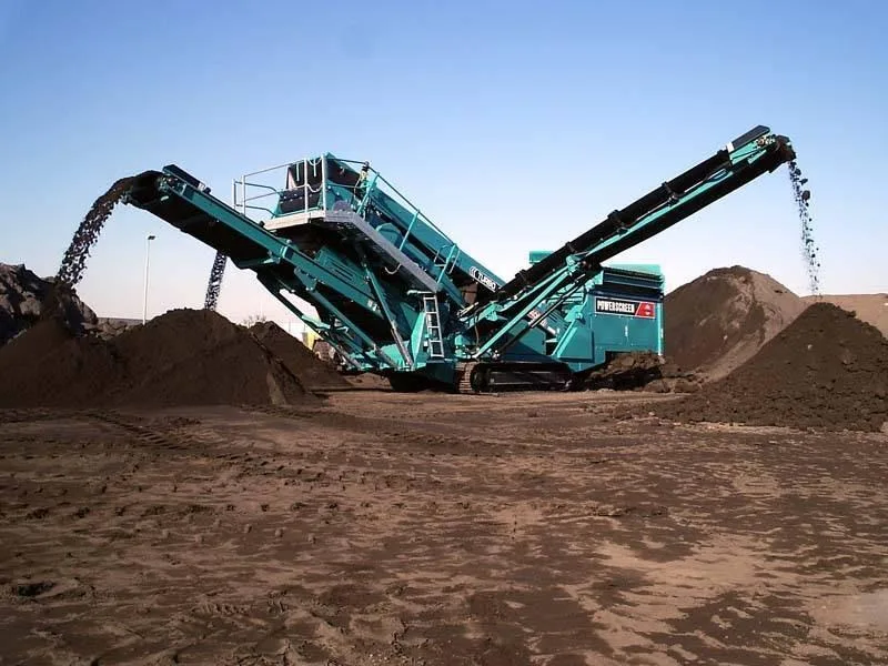 Screening unit — sorting aggregate by size